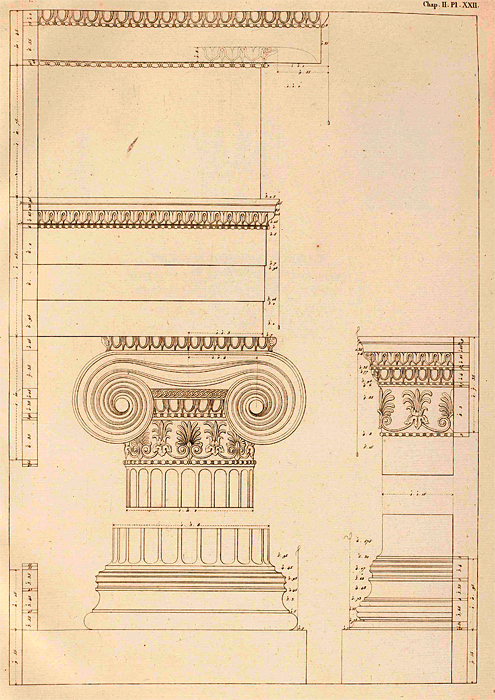 Das Erechtheion von Athen aus den "Antiqities of Athens" als Vorbild für das Königliche Schauspielhaus und den Berliner Klassizismus